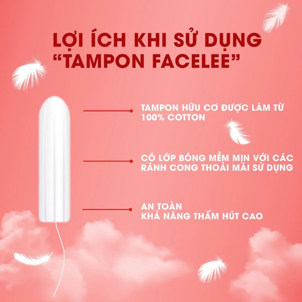 Băng vệ sinh Tampon Facelle đầy đủ size hàng nhập khẩu Đức thấm hút tốt, đi bơi được - 4