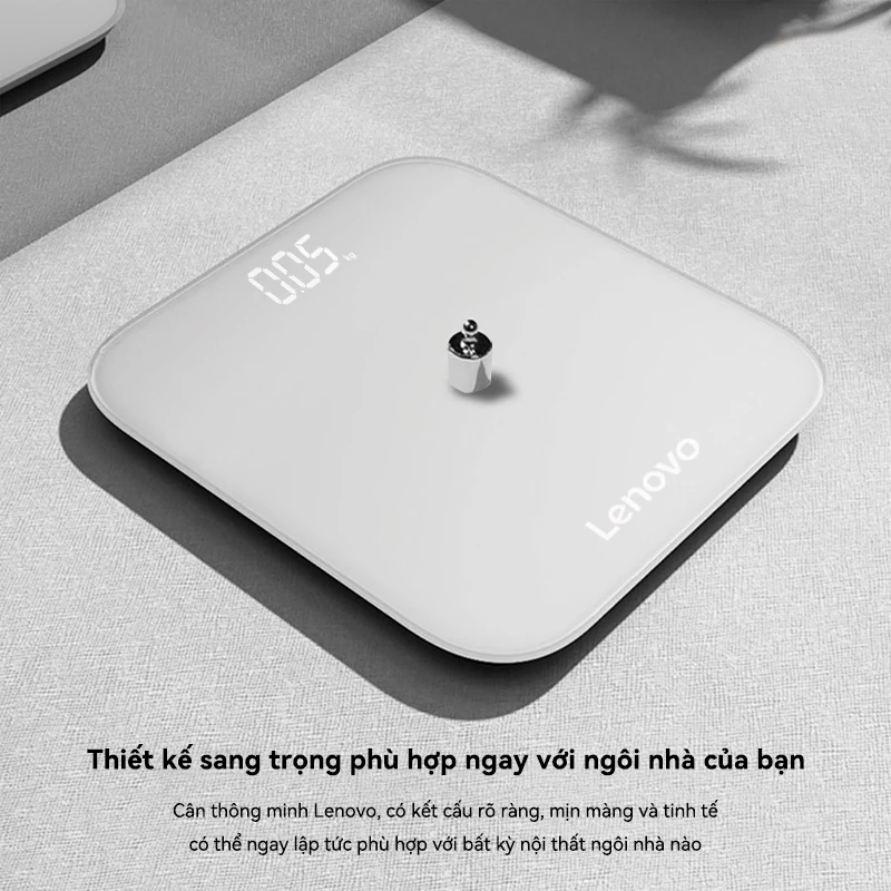 Cân Điện Tử Sức Khỏe Lenovo Chịu Tải 180KG Màn Hình Số LED Cân Chính Xác Thiết Kế Nhỏ Gọn Cho Gia Đình - 2