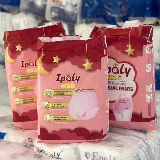 Siêu Hot: Băng vệ sinh dạng quần-Ipaly Gold Menstrual Pants 25 quần bvs/gói (80-115cm V3)