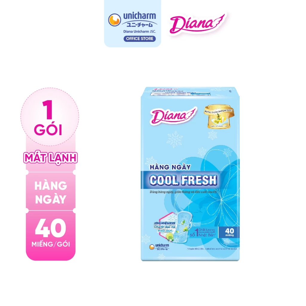 Băng vệ sinh Diana hàng ngày Sensi Cool Fresh 40 miếng/gói - 2