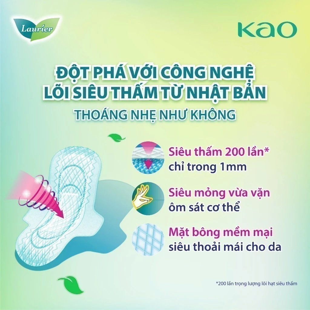 [GÓI LỚN TIẾT KIỆM] Combo 4 Băng Vệ Sinh Laurier Siêu Mỏng 1mm Loại lớn (Chọn loại) - 5