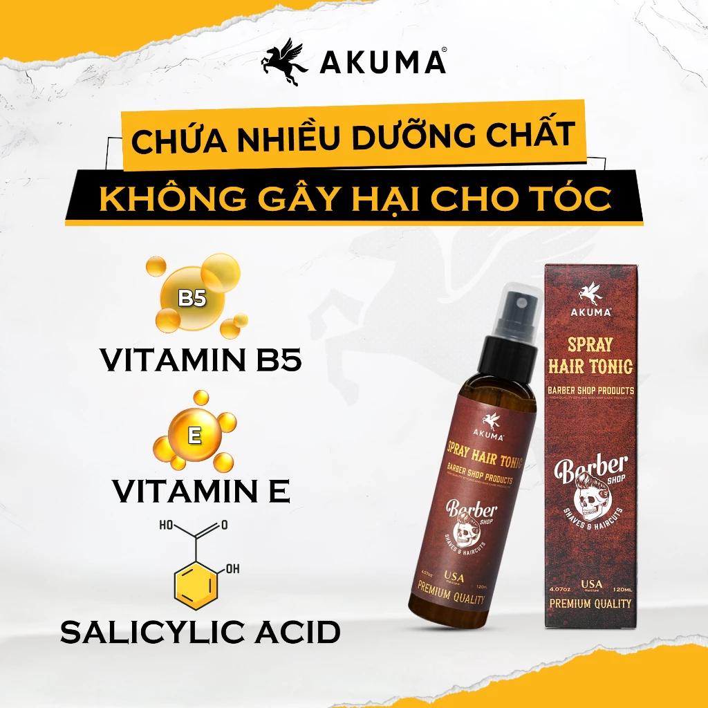 Xịt tạo phồng tóc AKUMA SPRAY HAIR TONIC tạo độ phồng tự nhiên, không nặng, bết tóc - 2