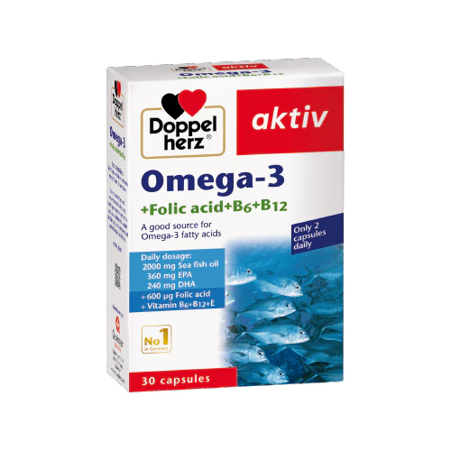 Dầu Cá Omega 3 Doppelherz - Bổ Sung Omega 3, Acid Folic, Duy Trì Sức Khỏe Tim Mạch (30V) - 2
