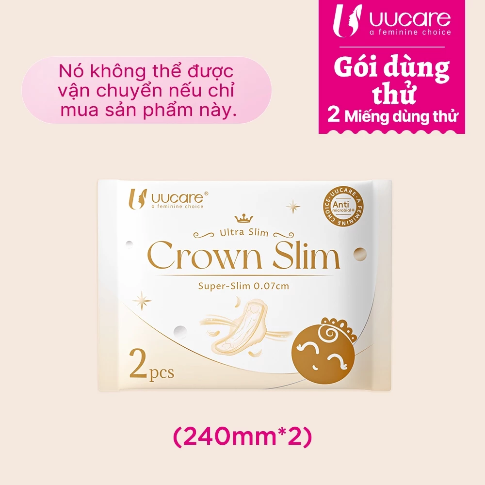 Băng vệ sinh UUcare Crown Slim Dung Dịch Vệ Sinh Phụ Nữ Siêu thấm ban ngày và đêm (2 Miếng dùng thử) - 2