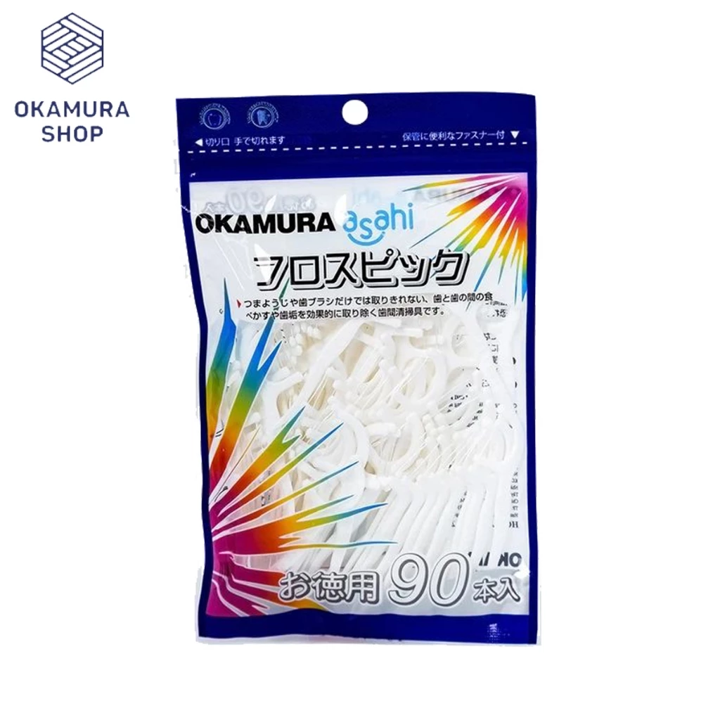 Okamura - Tăm kẽ chỉ nha khoa chất lượng Nhật Bản (Bịch 50 cây/90 cây)
