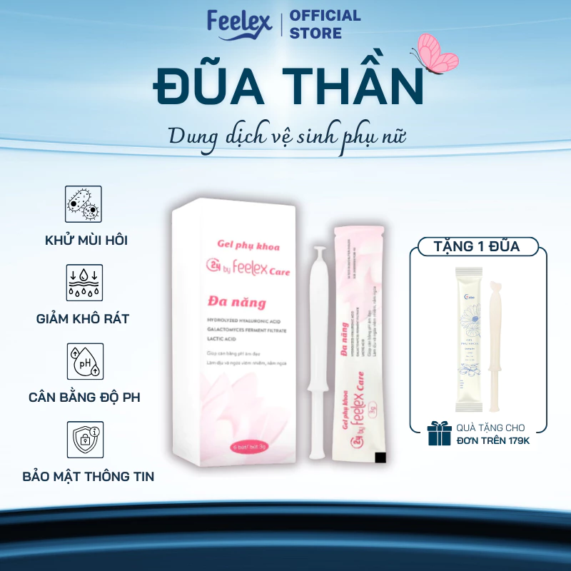 Dung dịch vệ sinh phụ nữ đũa thần inner C24 By Feelex Care làm sạch vùng kín toàn diện, an toàn, tiện dụng