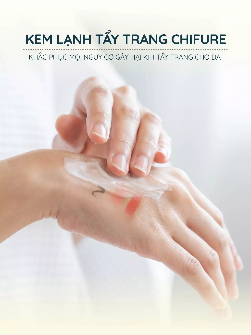 Tẩy trang, Kem tẩy trang Chifure Washable Cold Cream 300G không cần nhũ hóa 2 in 1, tẩy trang, cấp ẩm - 3