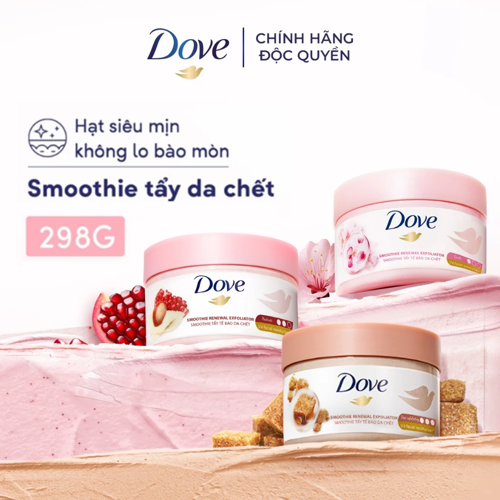 [CHÍNH HÃNG ĐỘC QUYỀN] Smoothie Tẩy Tế Bào Chết Body Dove Chăm Da Sáng Mịn 298g - 2