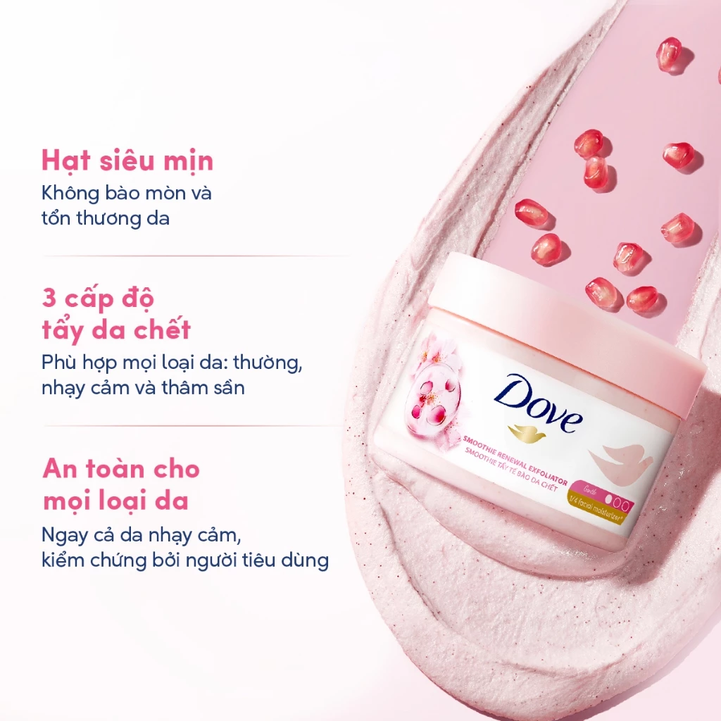 [CHÍNH HÃNG ĐỘC QUYỀN] Smoothie Tẩy Tế Bào Chết Body Dove Chăm Da Sáng Mịn 298g - 3