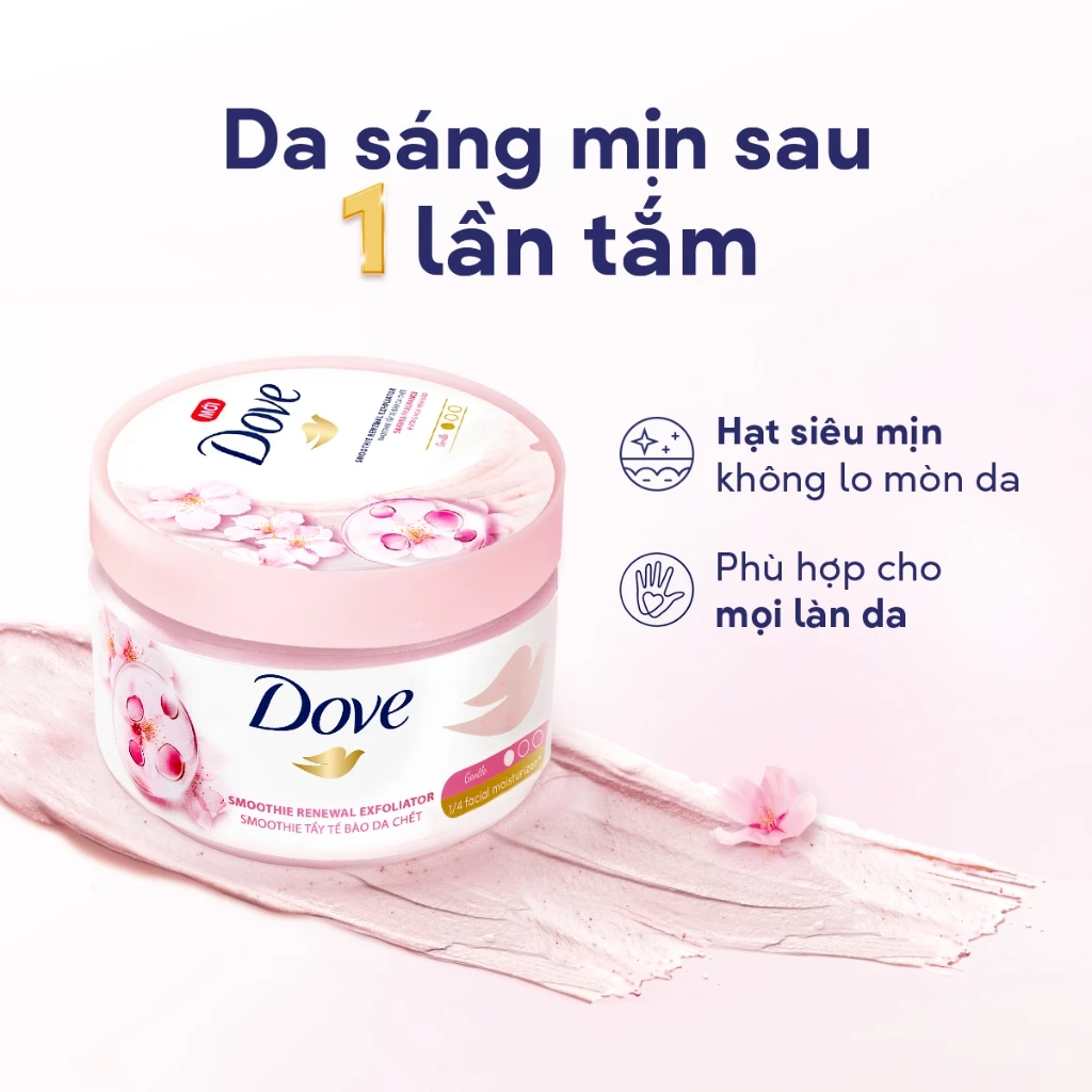 [CHÍNH HÃNG ĐỘC QUYỀN] Smoothie Tẩy Tế Bào Chết Body Dove Chăm Da Sáng Mịn 298g - 4
