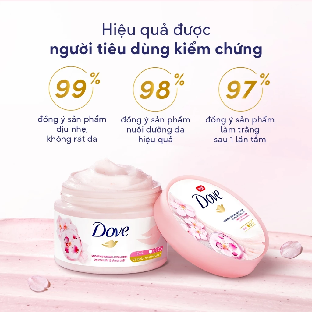 [CHÍNH HÃNG ĐỘC QUYỀN] Smoothie Tẩy Tế Bào Chết Body Dove Chăm Da Sáng Mịn 298g - 5