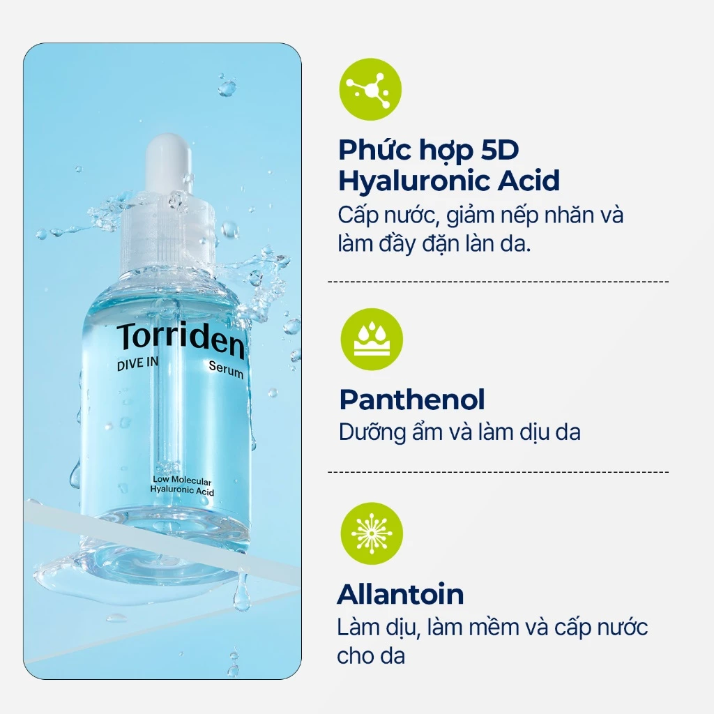 [Torriden Chính hãng] Serum DIVE IN chứa Hyaluronic Acid, 50ml, 50ml+50ml, Serum - 4