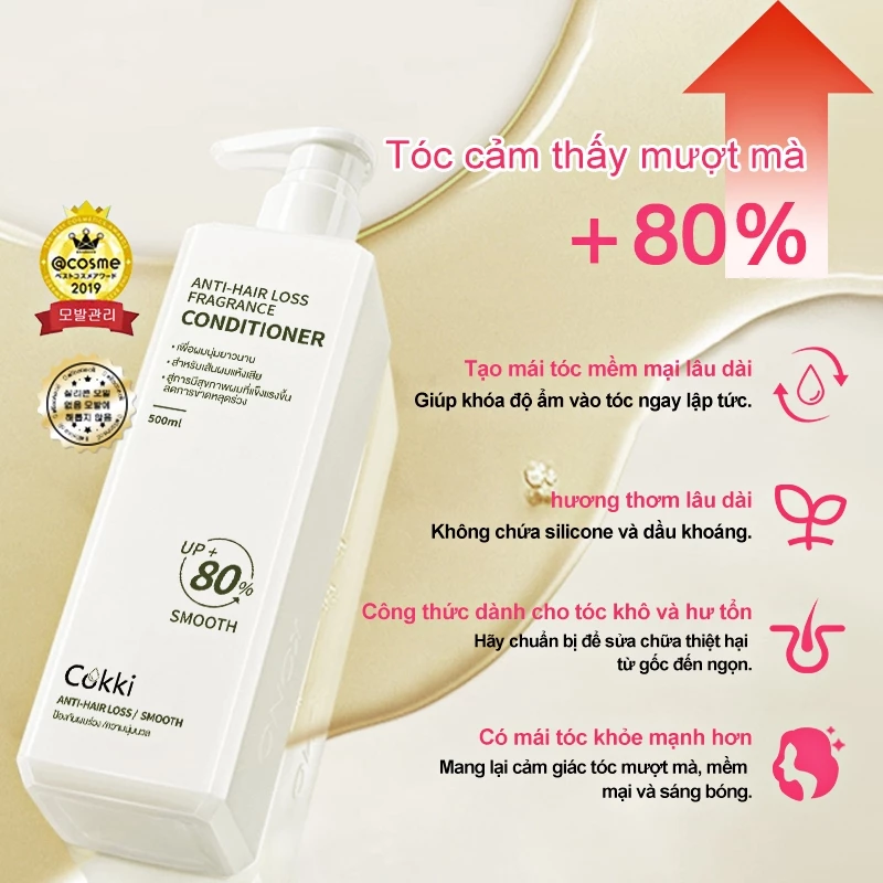 Dầu Gội Hàn Quốc Cokki Keratin 900ml - Ngăn Rụng Tóc & Giảm Gàu - Phục Hồi Tóc Hư Tổn, Dưỡng Tóc Chắc Mượt - Quà Tặng Kèm Hấp Dẫn - 4