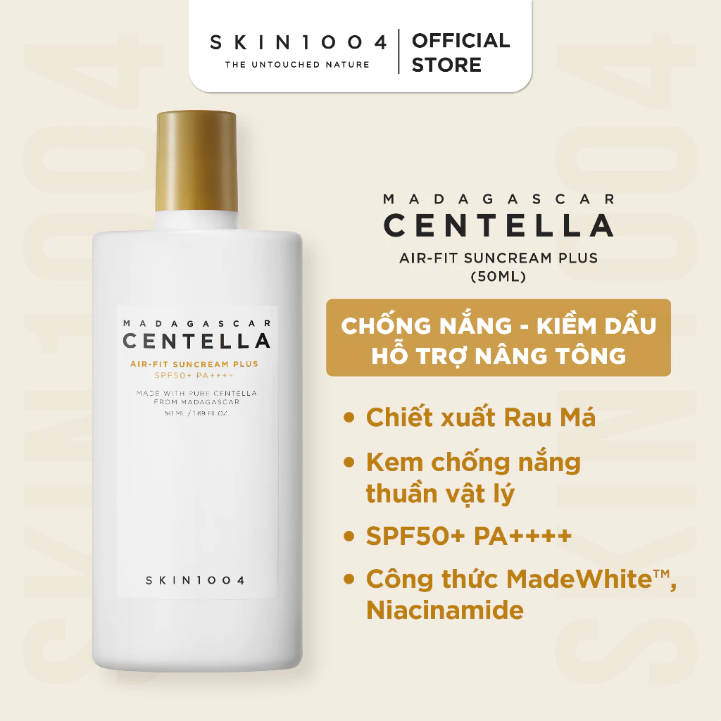 Kem chống nắng vật lí SKIN1004 Madagascar Centella Air-Fit SunCream Plus SPF50+ PA++++ 50ml - 2