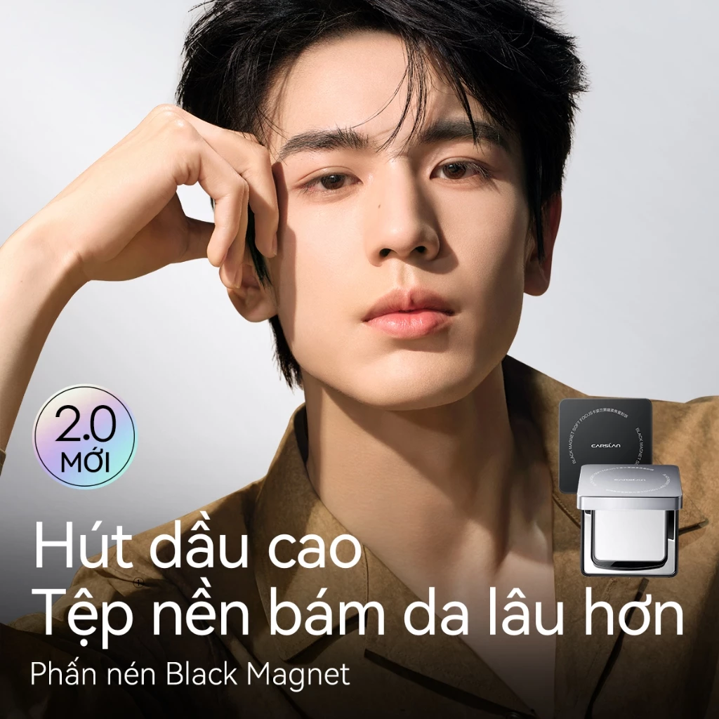 Phấn Nén kiềm dầu Carslan Soft Mist 24h Phấn Phủ trang điểm Mềm Mại Lâu Trôi 8g - 2