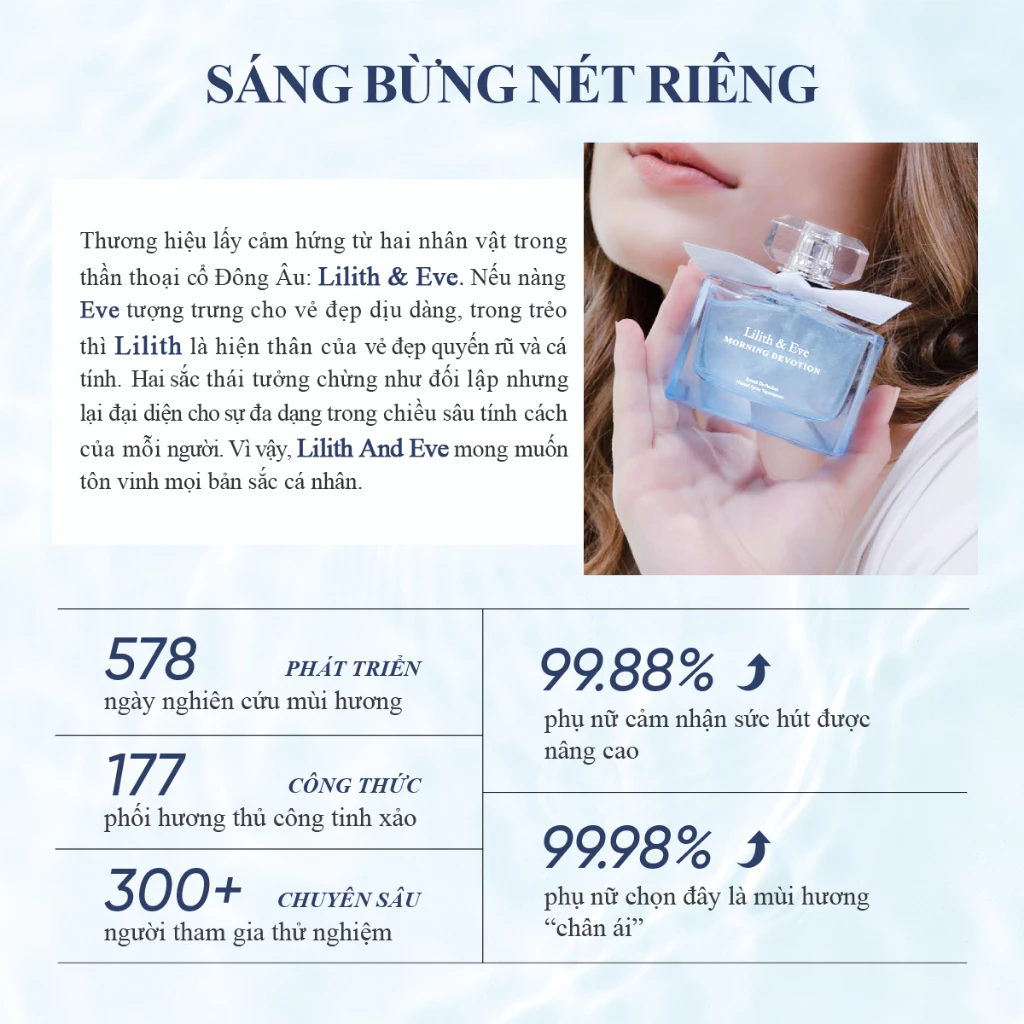 Nước hoa Lilith and Eve Morning Devotion Eau de Perfum 50ml nước hoa nữ thơm lâu ngọt ngào lưu hương lâu cho body 8h - 5