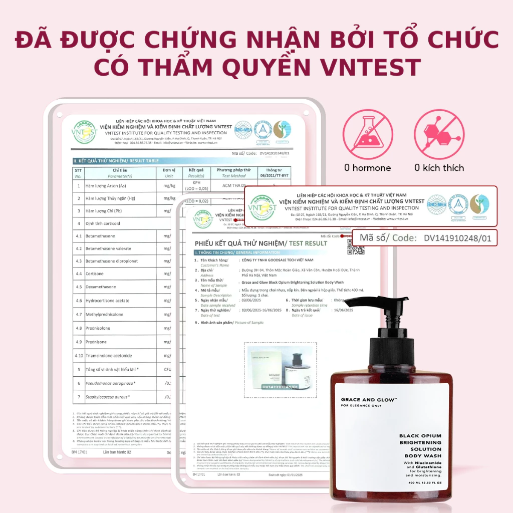 Sữa tắm trắng da hỗ trợ dưỡng ẩm tẩy da chết Grace and Glow nước hoa Body Wash 400ml Niacinamide lưu hương lâu thơm - 6