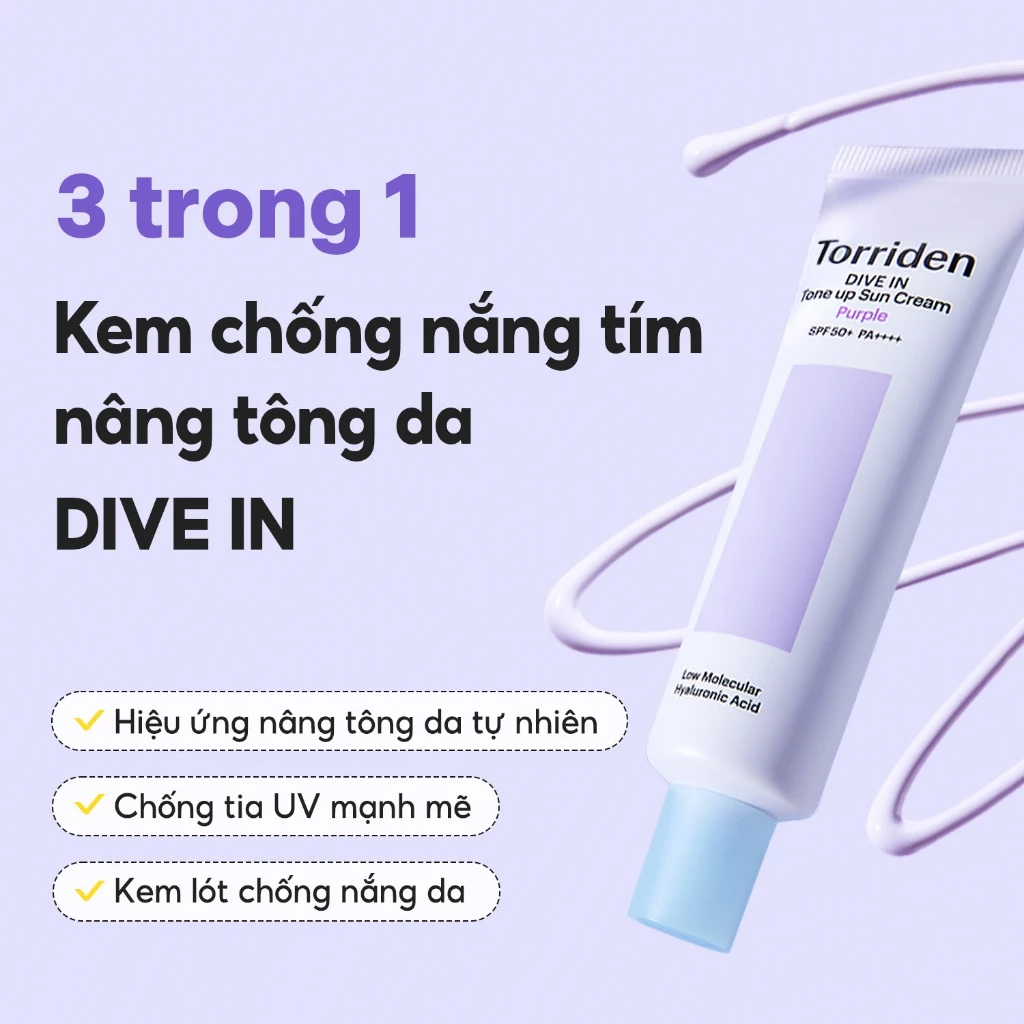 [Torriden Chính hãng] Kem chống nắng nâng tông da Dive-In, 60ml, Sun Cream - 3