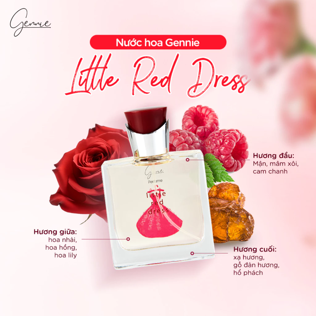 [MUA 1 TẶNG 1 QUÀ] Nước Hoa Nữ Gennie Little Dress hương thơm ngọt ngào, thời thượng 50ml - 3