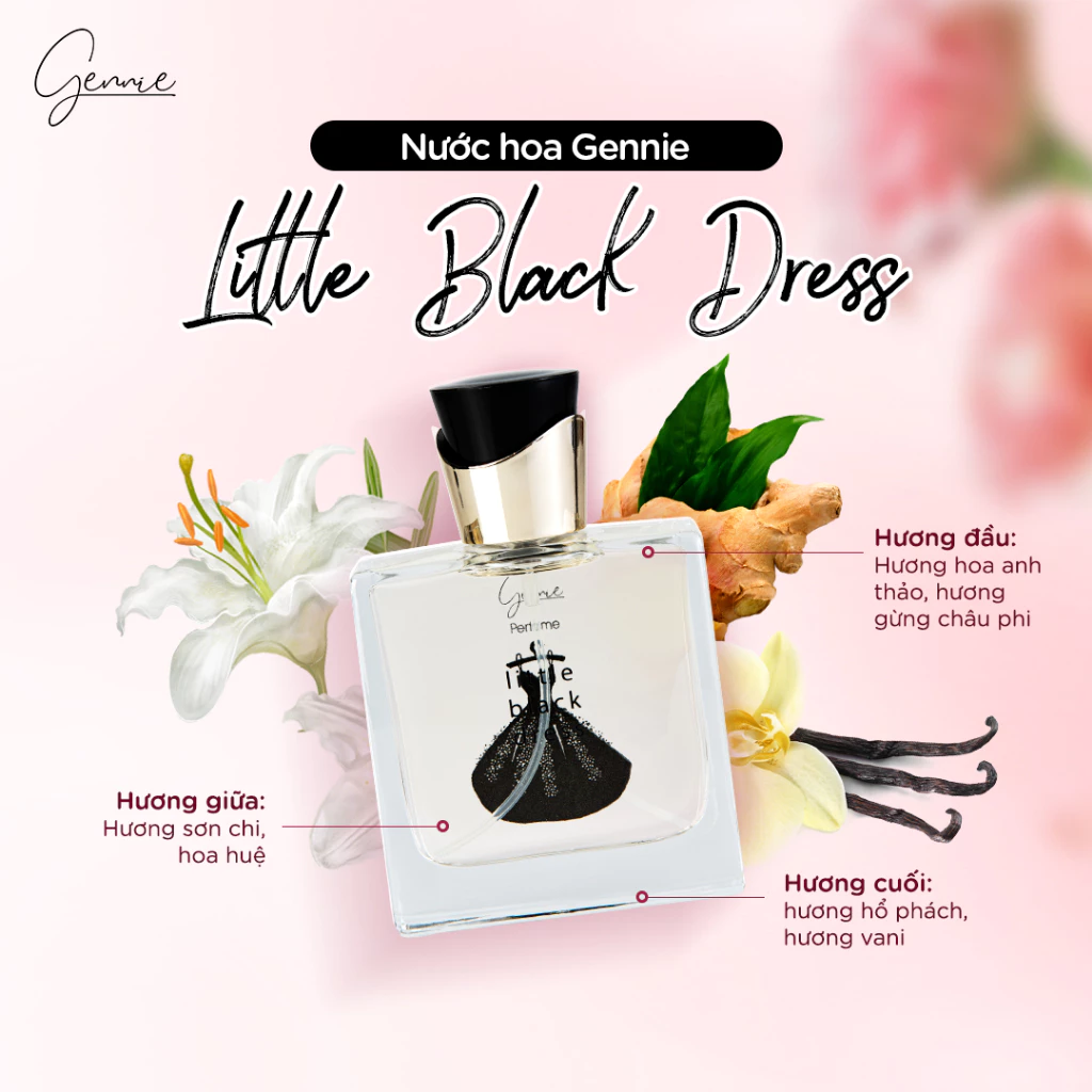 [MUA 1 TẶNG 1 QUÀ] Nước Hoa Nữ Gennie Little Dress hương thơm ngọt ngào, thời thượng 50ml - 5