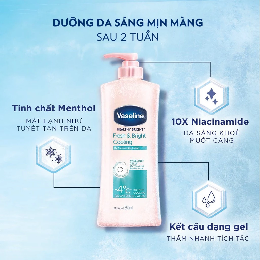 Sữa dưỡng thể da sáng tức thì Vaseline 350ml/320ml/chai (tùy đợt nhập hàng) - 5