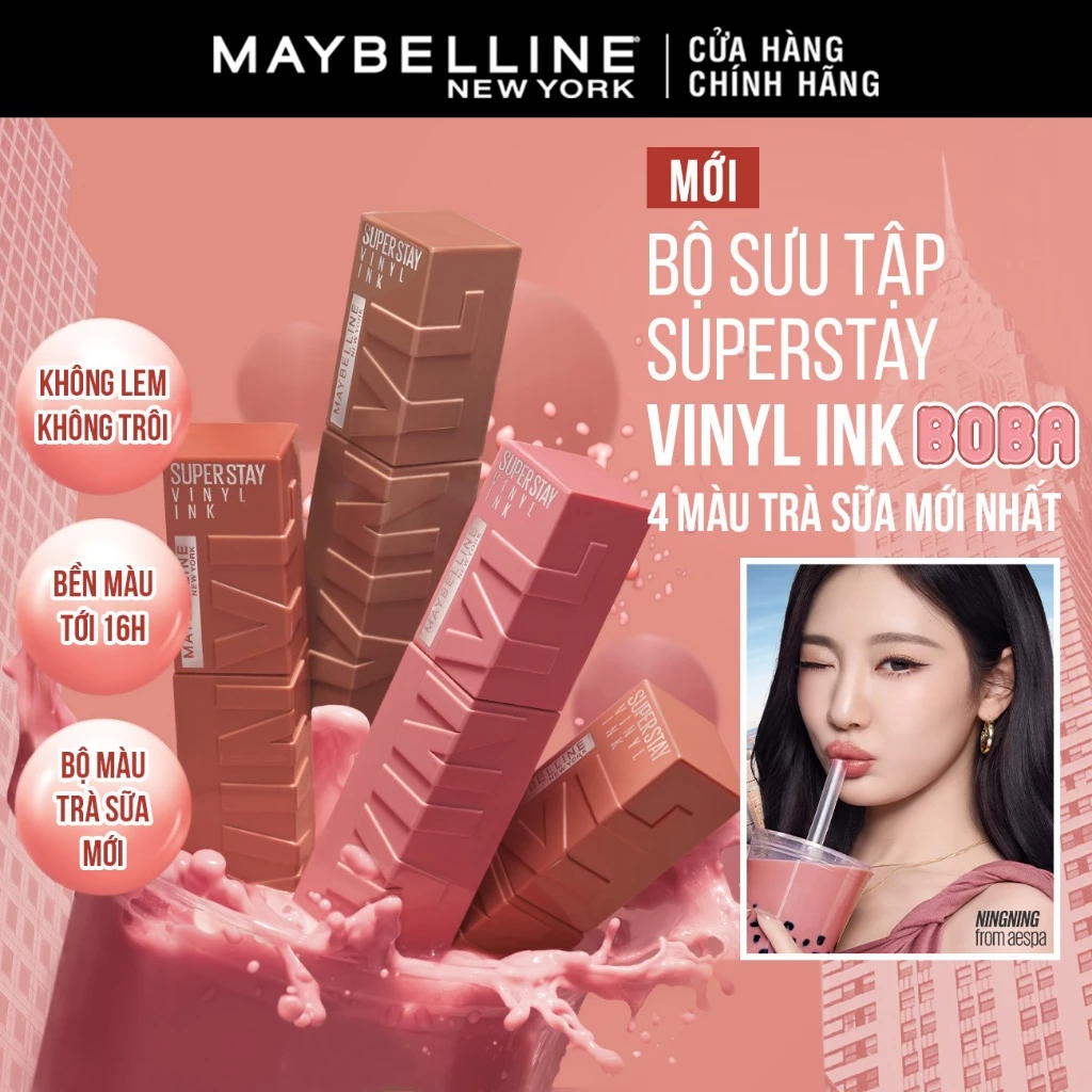 Son Bóng Bền Màu Nhẹ Môi Superstay Vinyl Ink Maybelline New York 4.2ml