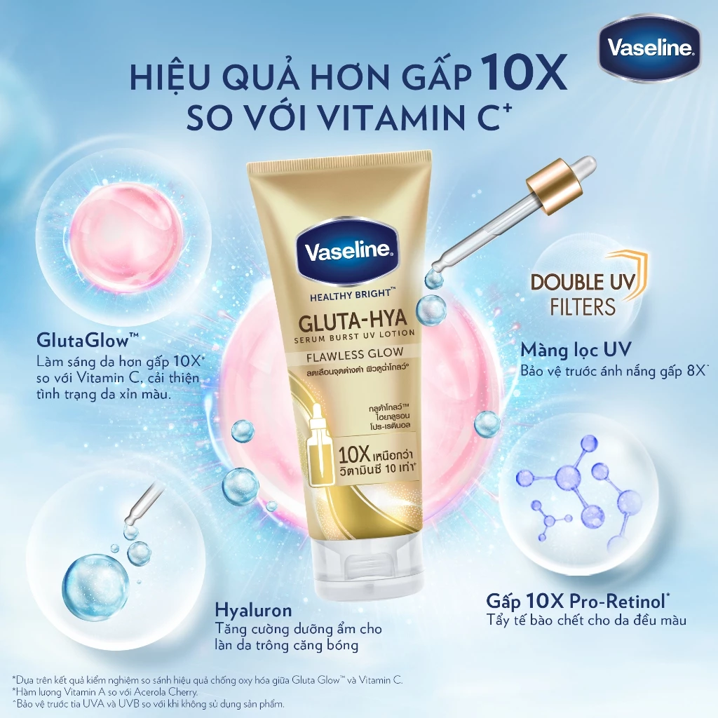 Serum Vaseline Gluta-Hya Dưỡng Da Sáng Mịn Sau 7 Ngày 300ML/330 ML (tùy đợt nhập hàng) - 5