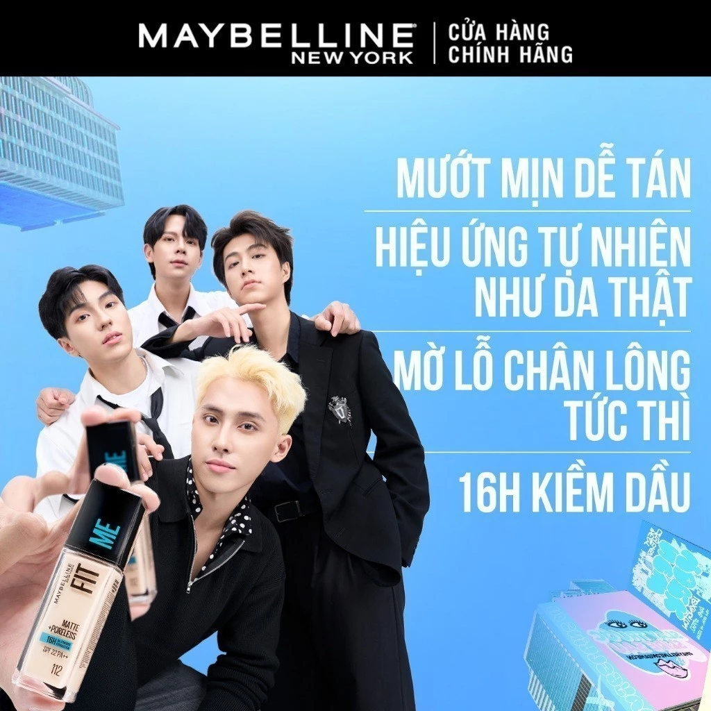 Kem Nền Mịn Nhẹ Kiềm Dầu 16H Fit Me Maybelline Matte + Poreless Liquid Foundation Dành Cho Da Dầu và Da Thường 30ml - 2