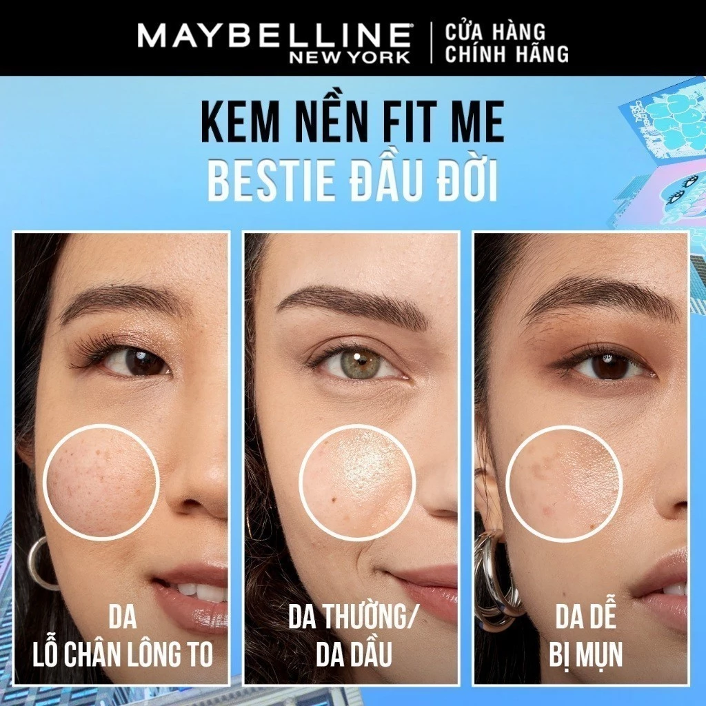 Kem Nền Mịn Nhẹ Kiềm Dầu 16H Fit Me Maybelline Matte + Poreless Liquid Foundation Dành Cho Da Dầu và Da Thường 30ml - 6