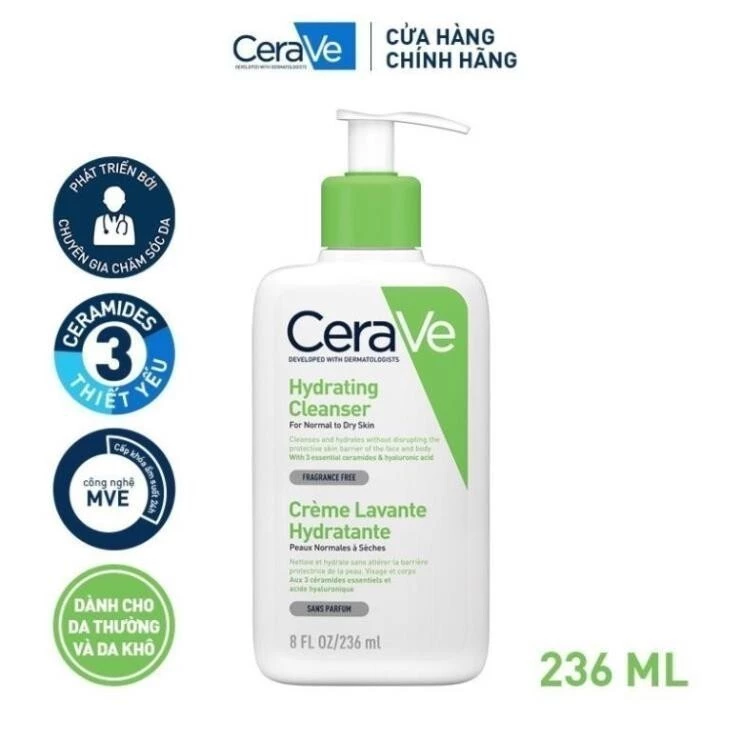 Sữa Rửa Mặt Cerave Làm Sạch Sâu Cho Da Thường Đến Da Dầu dung tích 236ML - 5