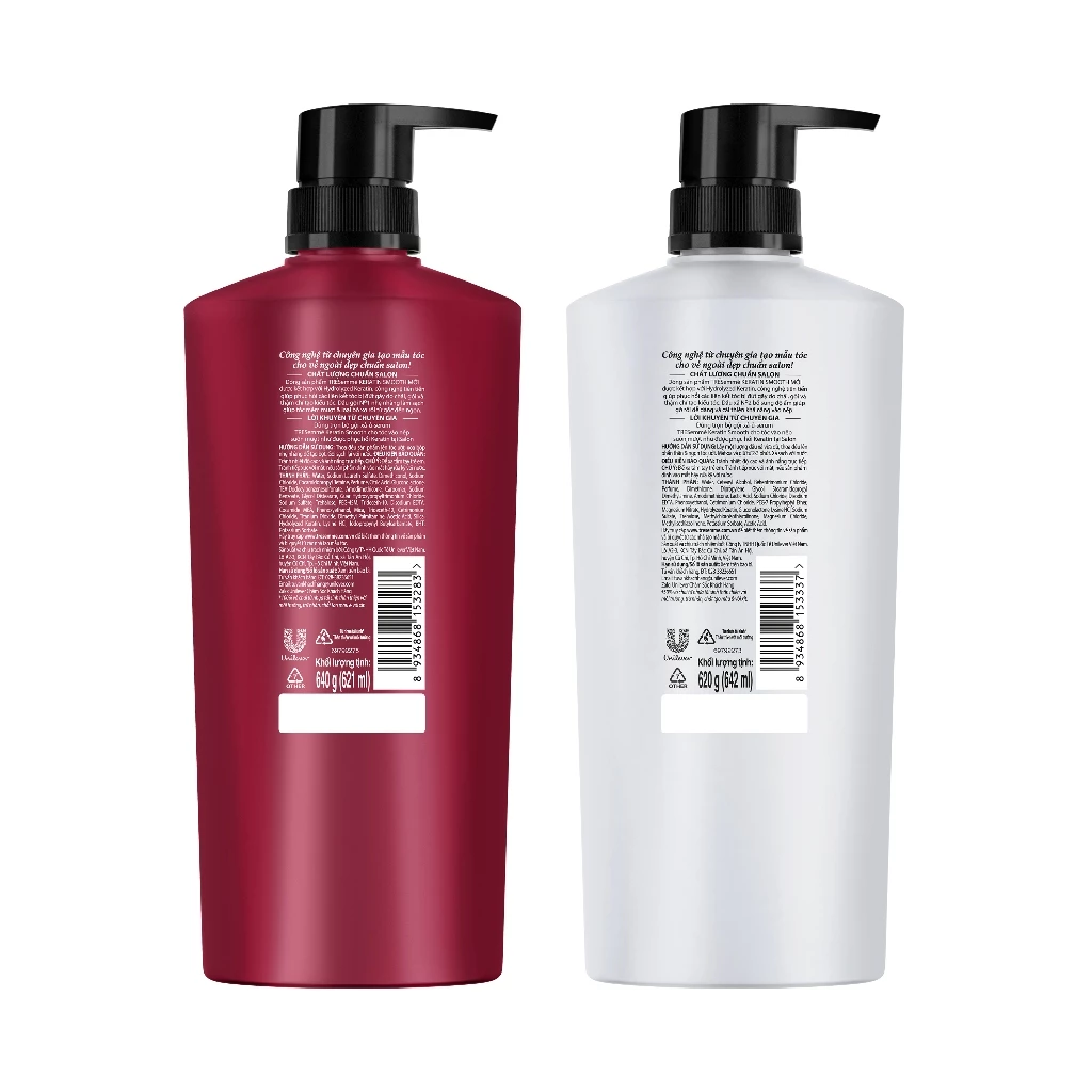 Combo Dầu Gội Và Dầu Xả TRESemmé Keratin Smooth Cho Tóc Khô Xơ Rối Vào Nếp Suôn Mượt 640g, 620g - 2