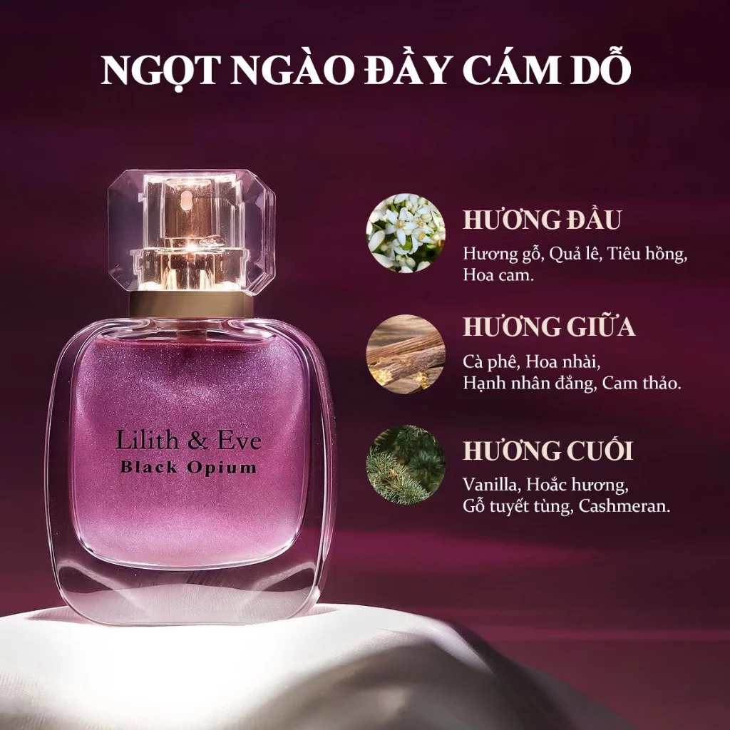 Nước Hoa Lilith and Eve Black Opium Eau de Perfum 30ml nước hoa nữ thơm lâu ngọt ngào body quyến rũ gợi cảm 5h