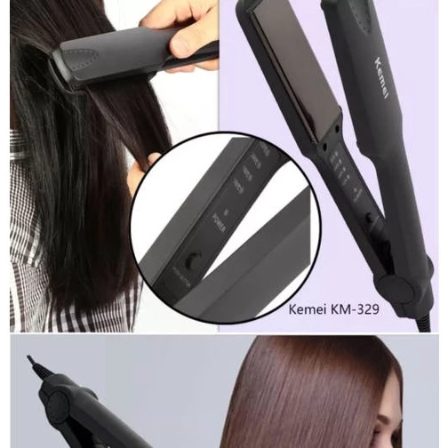Máy Là Tóc Duỗi Tóc 4 Nấc Nhiệt Bản Pro Size To KEMEI PRO_KM329 - Máy tạo kiểu tóc, Bảo Hành 12 Tháng Rất Dẽ Sử Dụng - 5