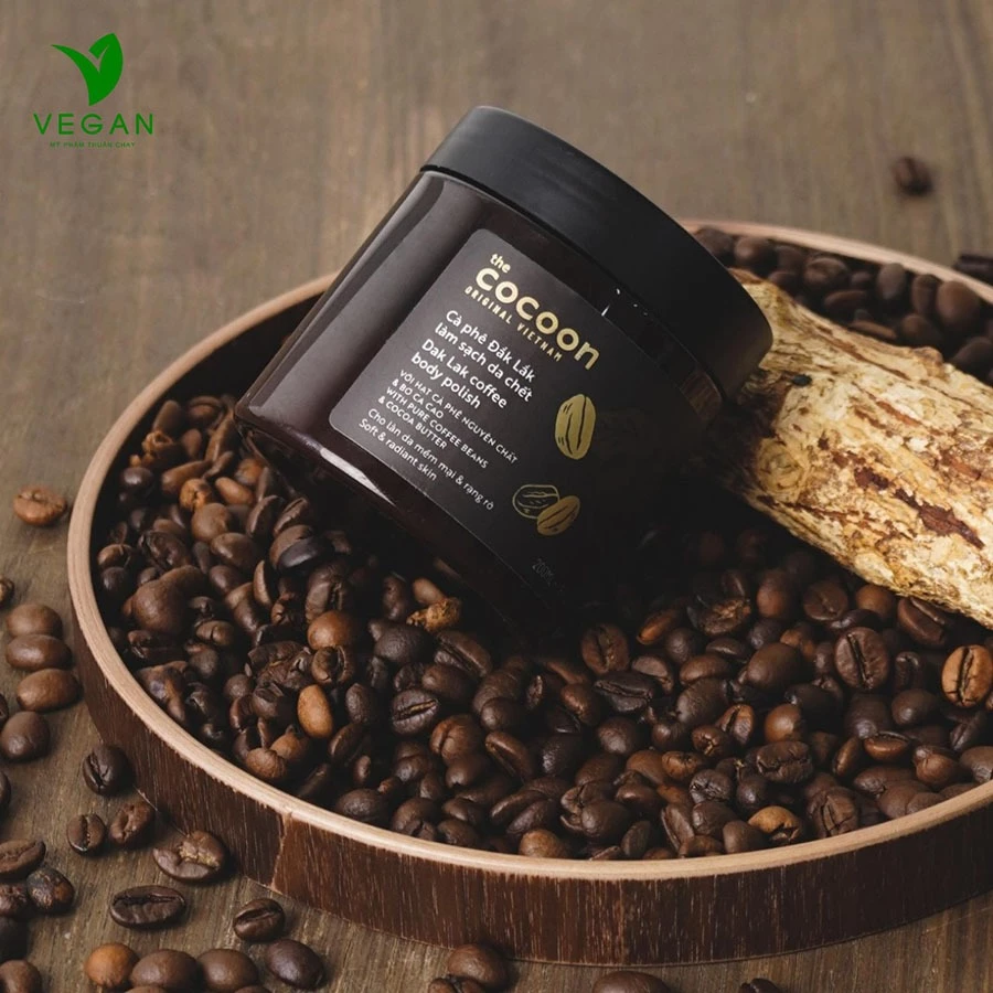 Cà phê Đắk lắk làm sạch da chết COCOON 200ml HŨ (Dak lak coffee body polish) - 5