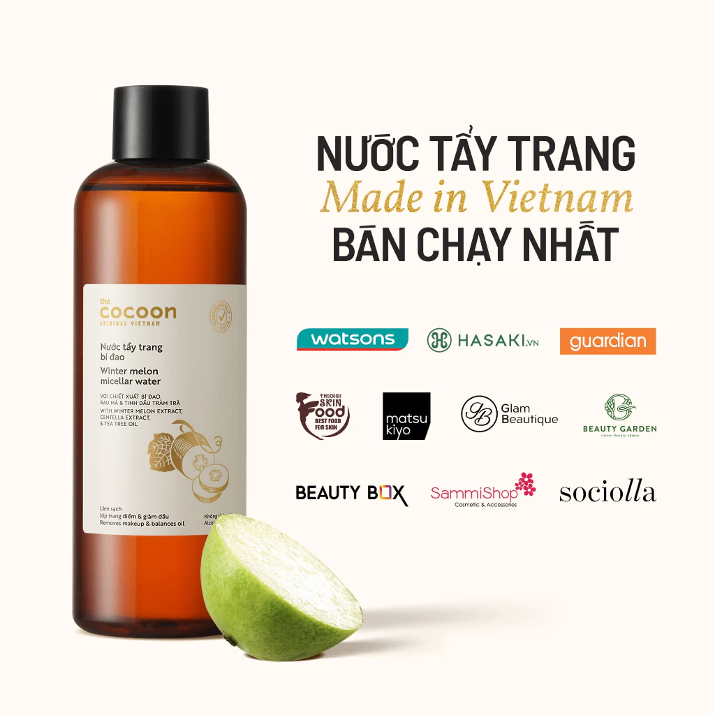 Bigsize - Nước tẩy trang bí đao Cocoon tẩy sạch makeup & giảm dầu 500ml - 4