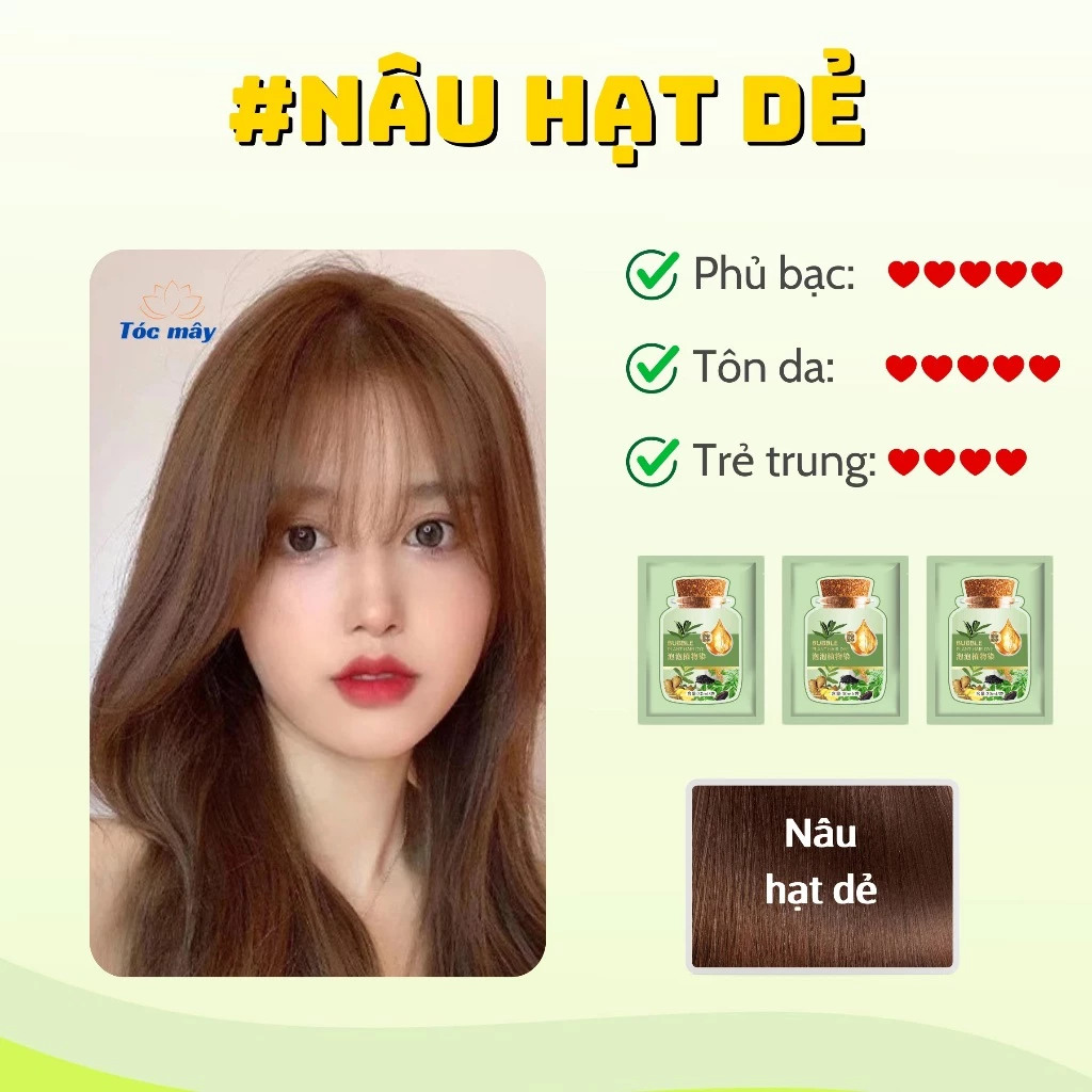 [Combo 4 Hộp (40 Gói) + Tặng 2 gói dưỡng tóc protein] Dầu Gội Phủ Bạc Tmz2356 Chiết Xuất Từ Thảo Dược Giúp Đổi Màu Tóc - 2