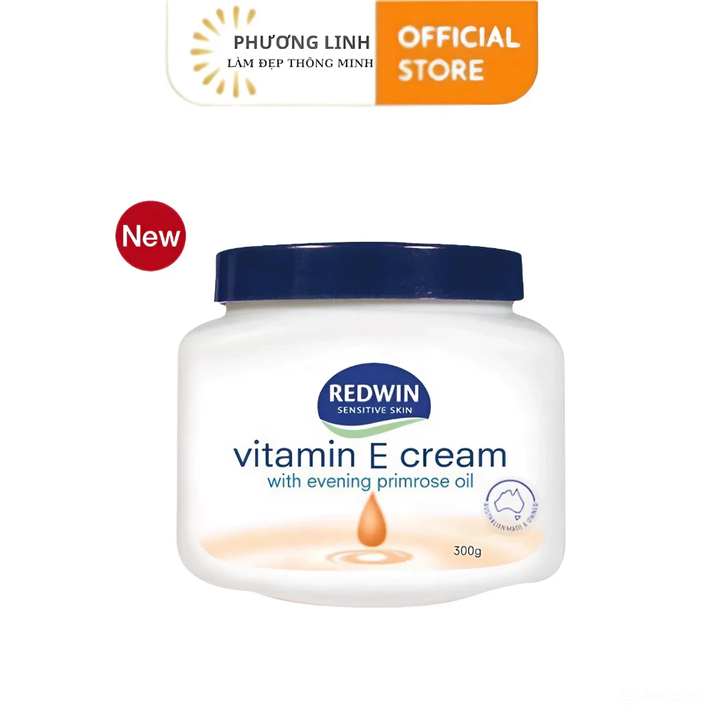 Kem dưỡng Redwin Vitamin E Cream 300g Úc chính hãng giúp dưỡng ẩm, khô da, nứt nẻ