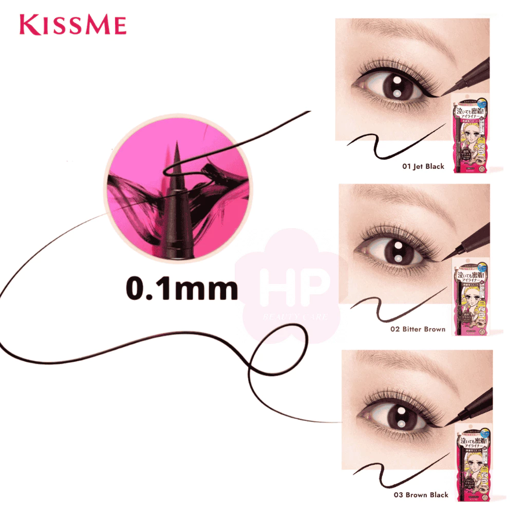 Bút Kẻ Mắt Nước Nét Sắc Mãnh, Không Trôi Kissme Smooth Liquid Eyeliner Super Keep (3 Màu) - 6