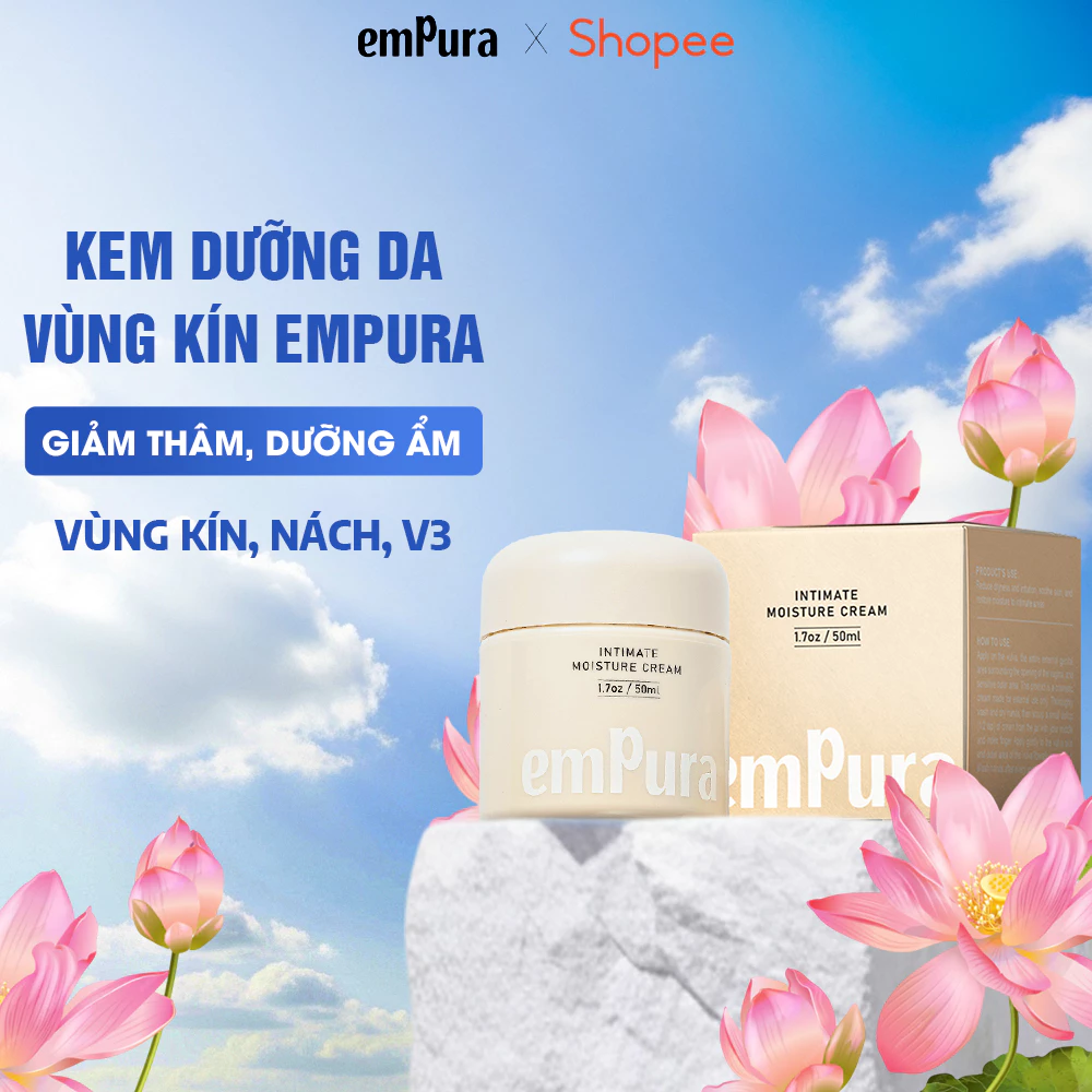 Combo Sáng Hồng Ẩm Mượt Vùng Kín EmPura Serum Dưỡng Ẩm Mờ Thâm, Kem Dưỡng Ẩm Sáng Da EmPura - 5