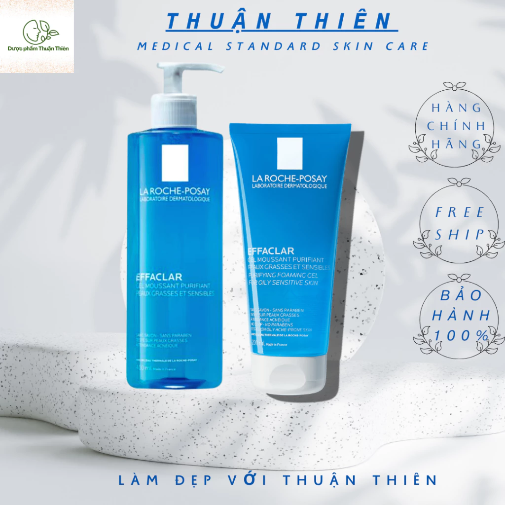 Gel rửa mặt cho da dầu nhạy cảm La Roche Posay Gel 200ml - 400ml hàng nhập khẩu Pháp 100%
