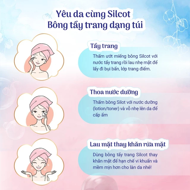 Bộ 3 hộp Bông trang điểm (bông tẩy trang) Silcot 82 miếng/hộp - 2