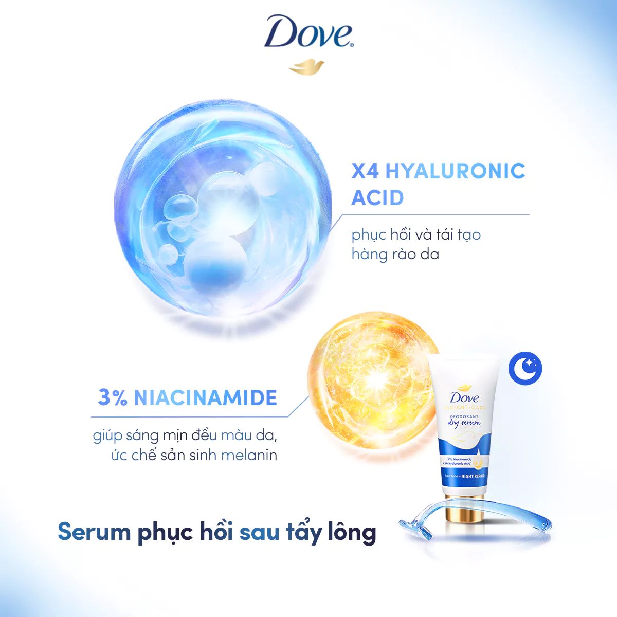 [CHÍNH HÃNG] Dove Serum dưỡng sáng khử mùi Dove dành cho nữ với 3% Niacinamide giúp da sáng mịn đều màu 40ml tốt như lăn - 3