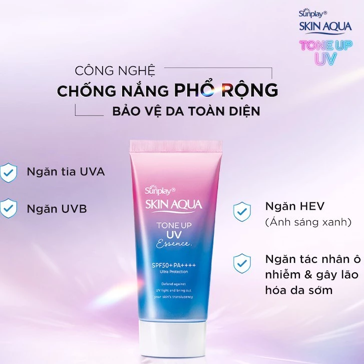 Kem chống nắng tinh chất ngọc trai Nhật Bản lên tone nhẹ Skin Aqua Tone up 80g---- - 4