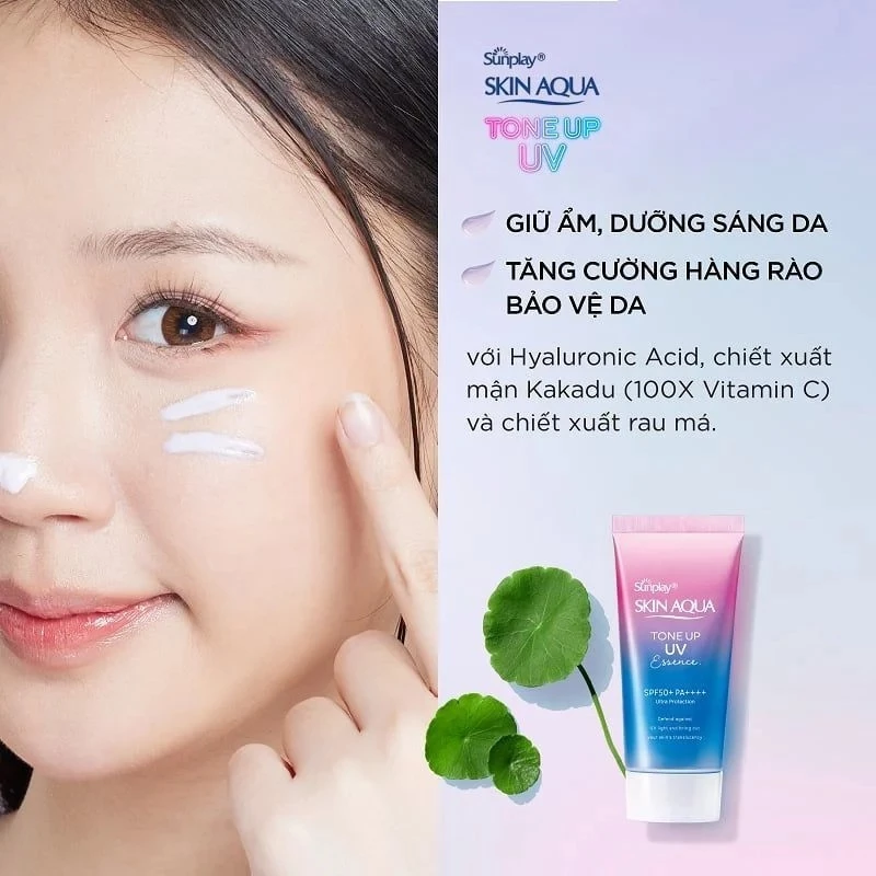 Kem chống nắng tinh chất ngọc trai Nhật Bản lên tone nhẹ Skin Aqua Tone up 80g---- - 5