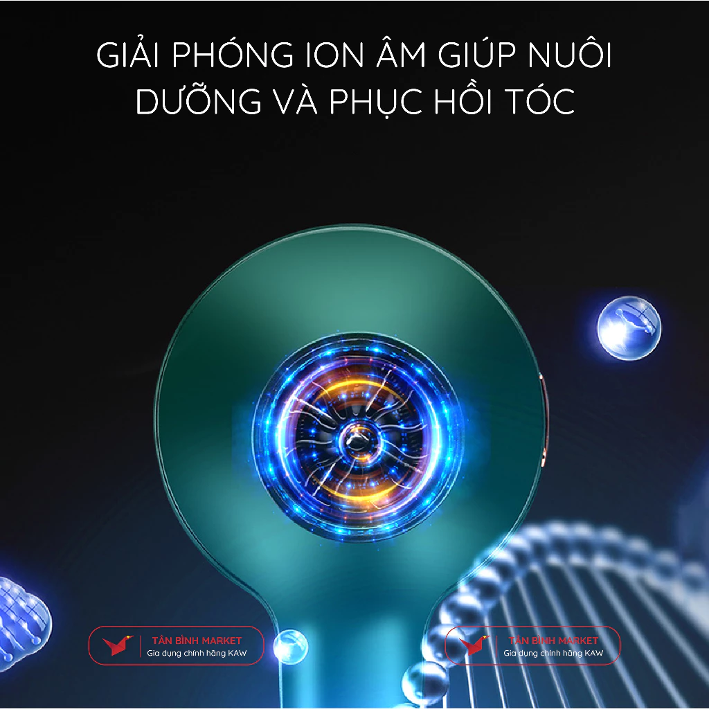 Máy Sấy Tóc Kaw Công Suất 2000W – 6 Tốc Độ Gió, 3 Chế Độ Nhiệt, Chống Tổn Thương Tóc, Tạo Kiểu Chuyên Nghiệp - 3
