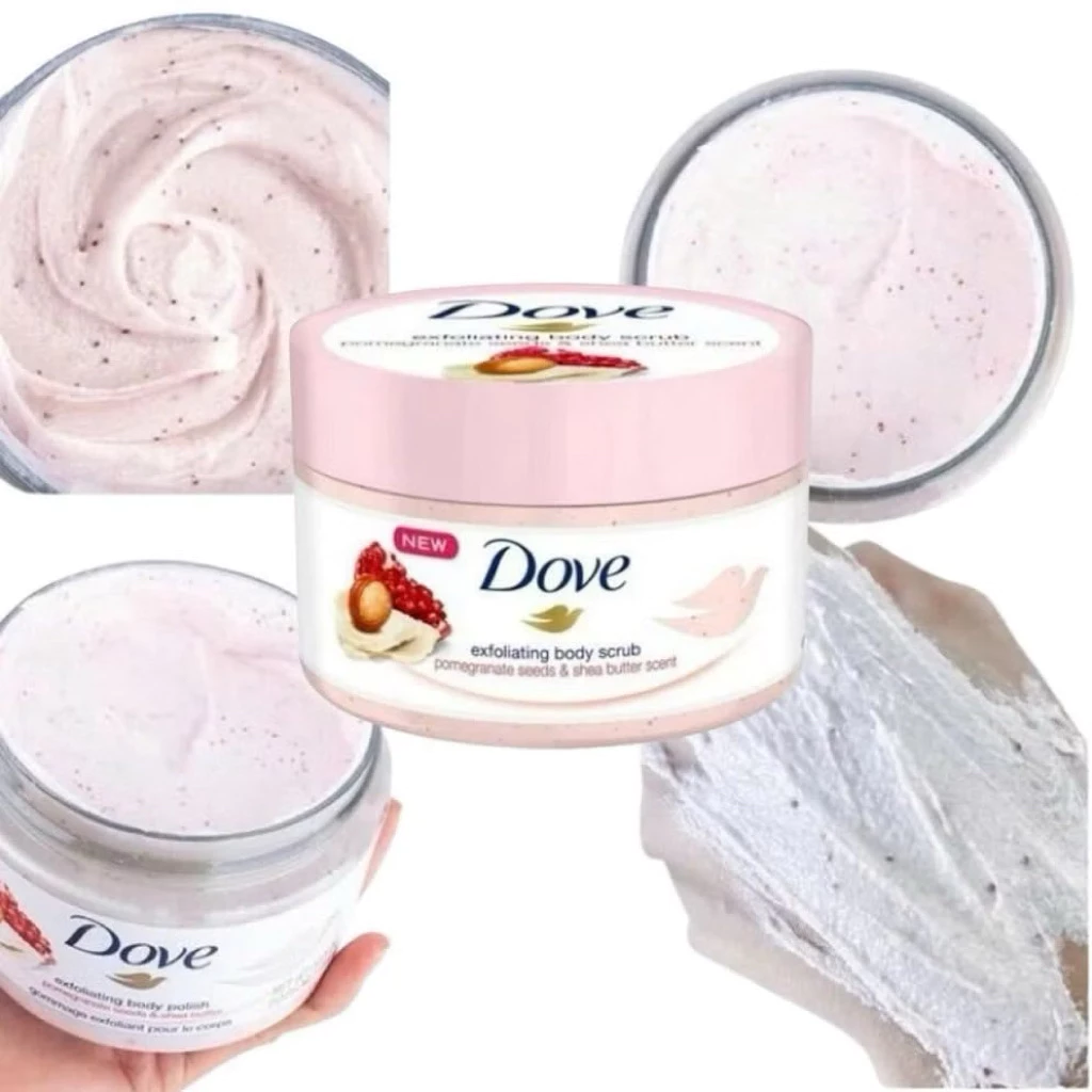 Kem Tẩy Tế Bào Chết Dove Lựu Đỏ Sáng Mịn, Chăm Da Dưỡng Trắng Da Hiệu Quả 298g - 2