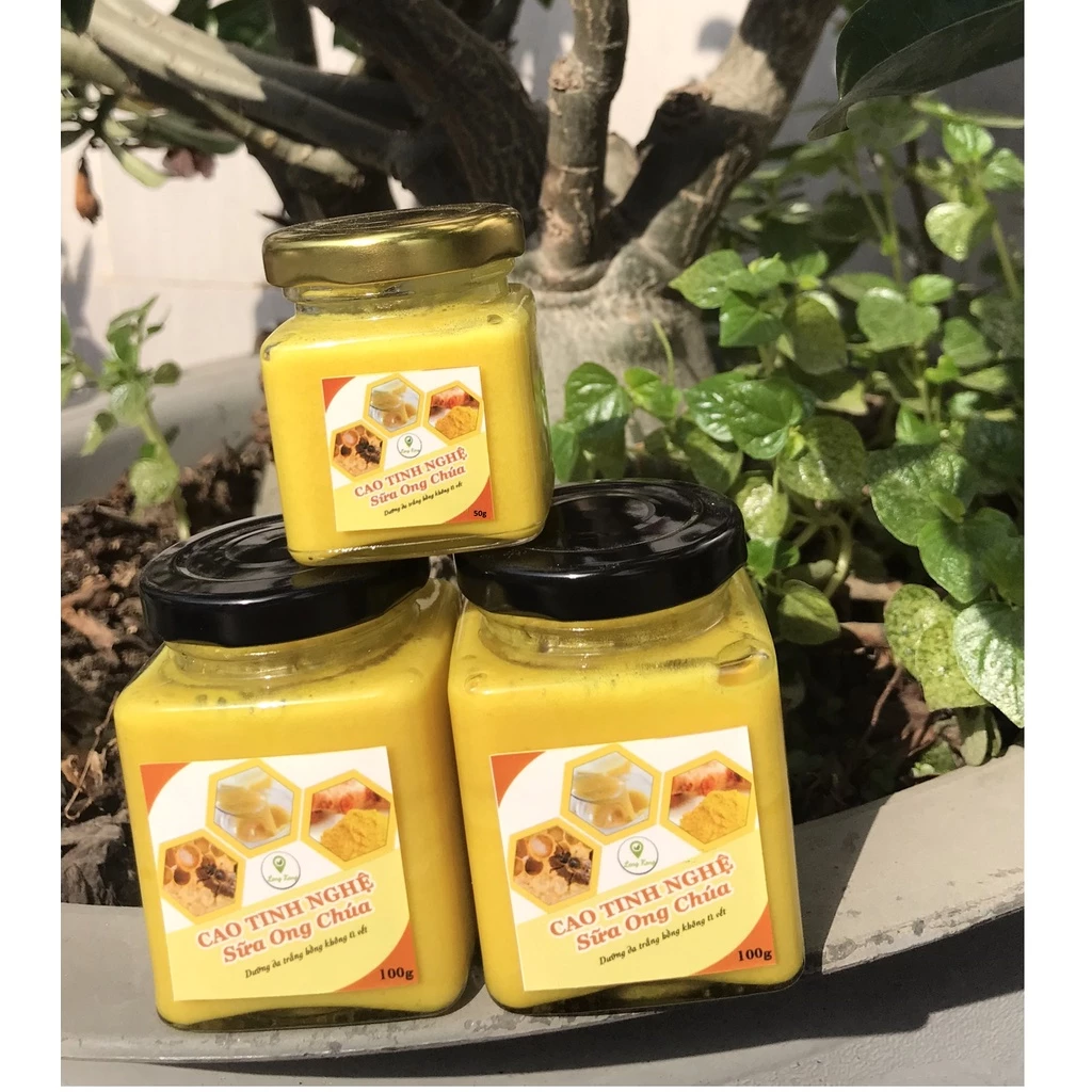 Cao Tinh Nghệ Sữa Ong Chúa LengKengFarm 120g– Mặt Nạ Kem Nghệ Đắp Mặt Giảm Mụn Tàng Nhang - Mặt Nạ Đắp 100% Thiên Nhiên - 3