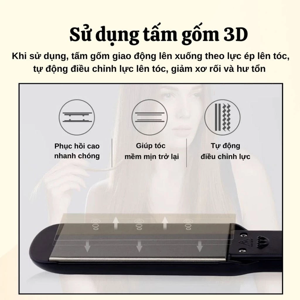 Máy Là Duỗi Tóc Nova Chính Hãng, Là Tóc Thẳng Mượt, Làm Nóng Nhanh Với 4 Mức Nhiệt, Dễ sử dụng - 5