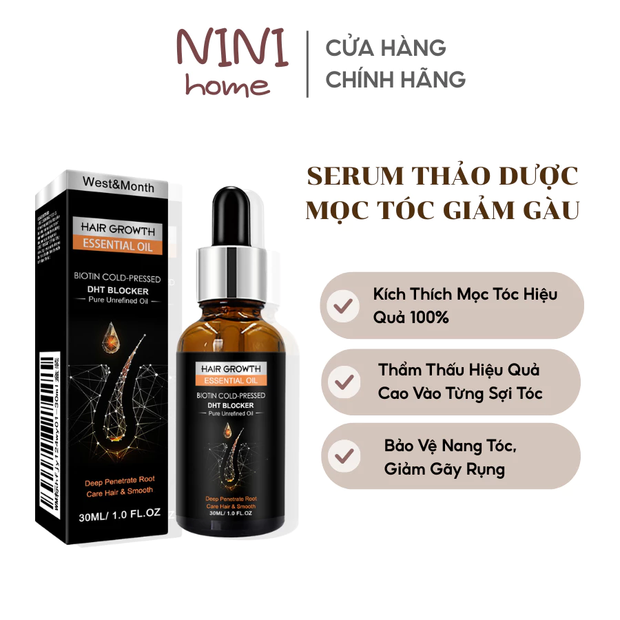 Serum Tinh Chất Mọc Tóc Giảm Gàu , Thảo Dược Kích Thích Mọc Tóc Giảm Nấm Ngứa, Giúp Tóc Chắc Và Khoẻ