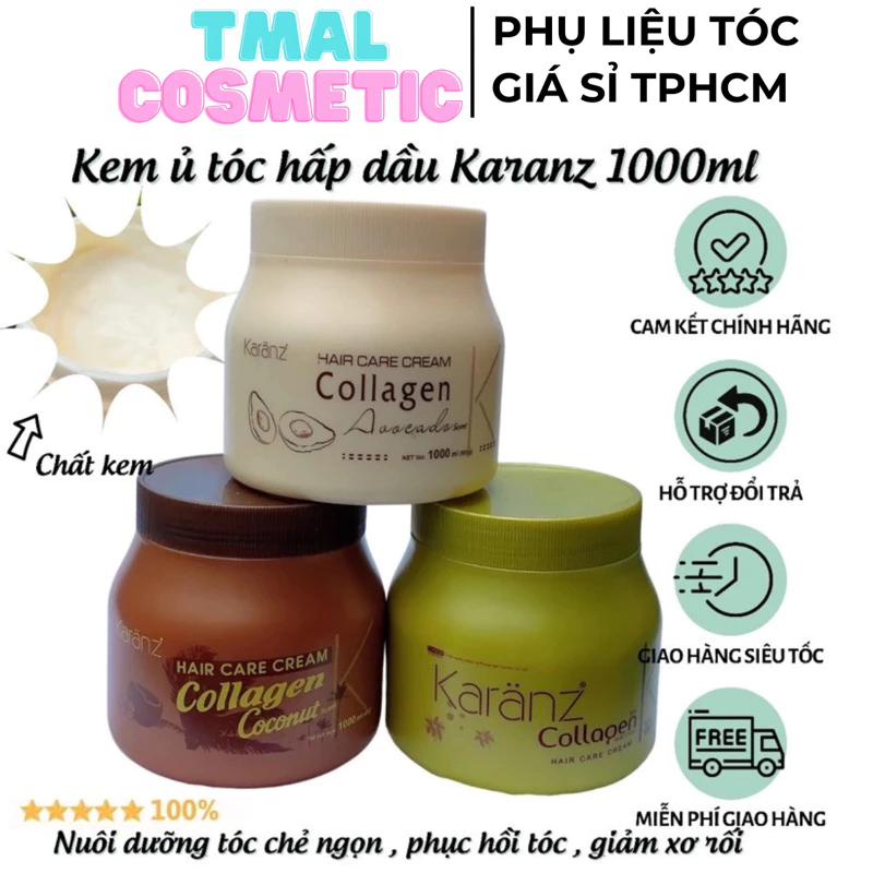 Kem ủ tóc KARANZ 900G Collagen giúp tái tạo làn tóc óng ả phục hồi tóc hư tổn